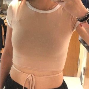 Nasty Gal Blush Crop Top